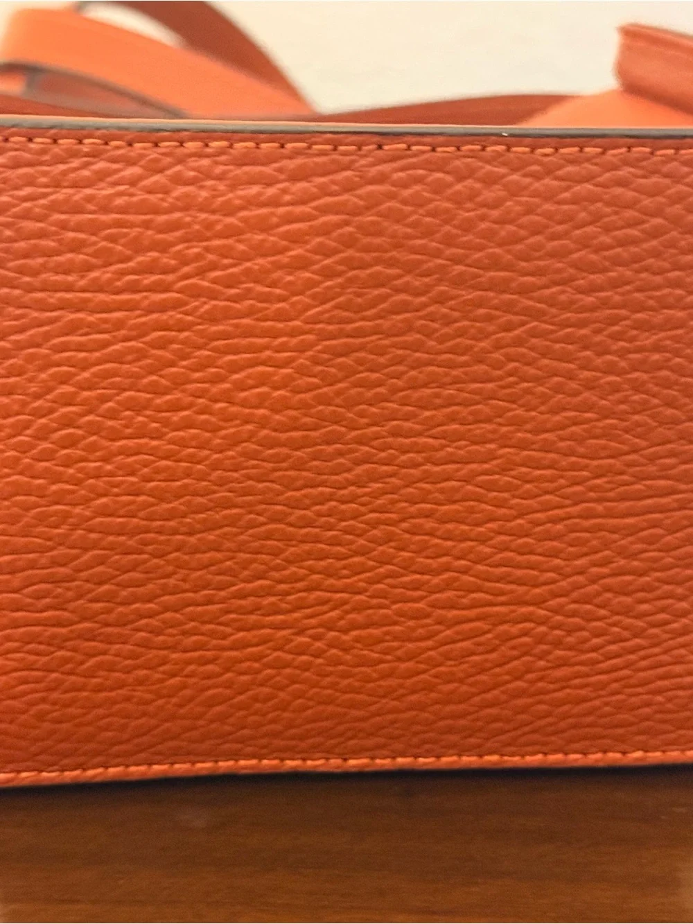 Leather Shoulder Bag in Rustic Orange
